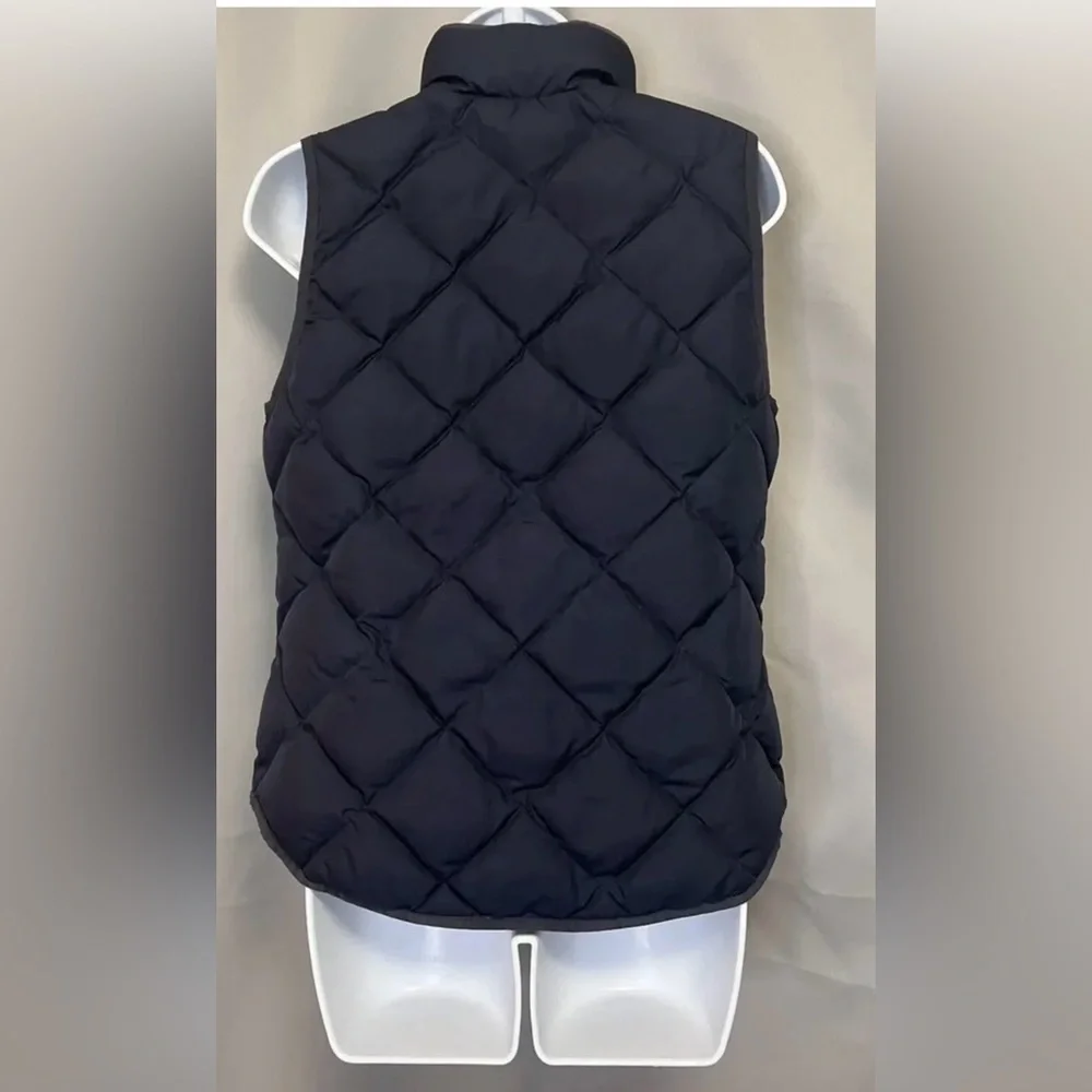 J. CREW Navy Blue Excursion quilted down full‎ zip puffer vest Women's Sz XS